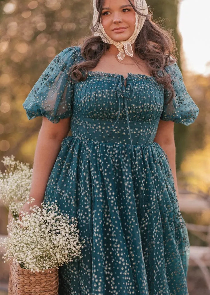 Everbloom Dress in Teal