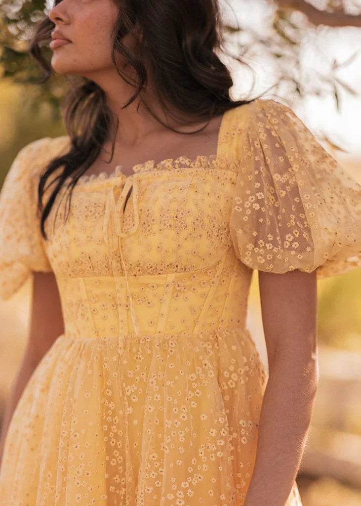 Everbloom Dress in Yellow