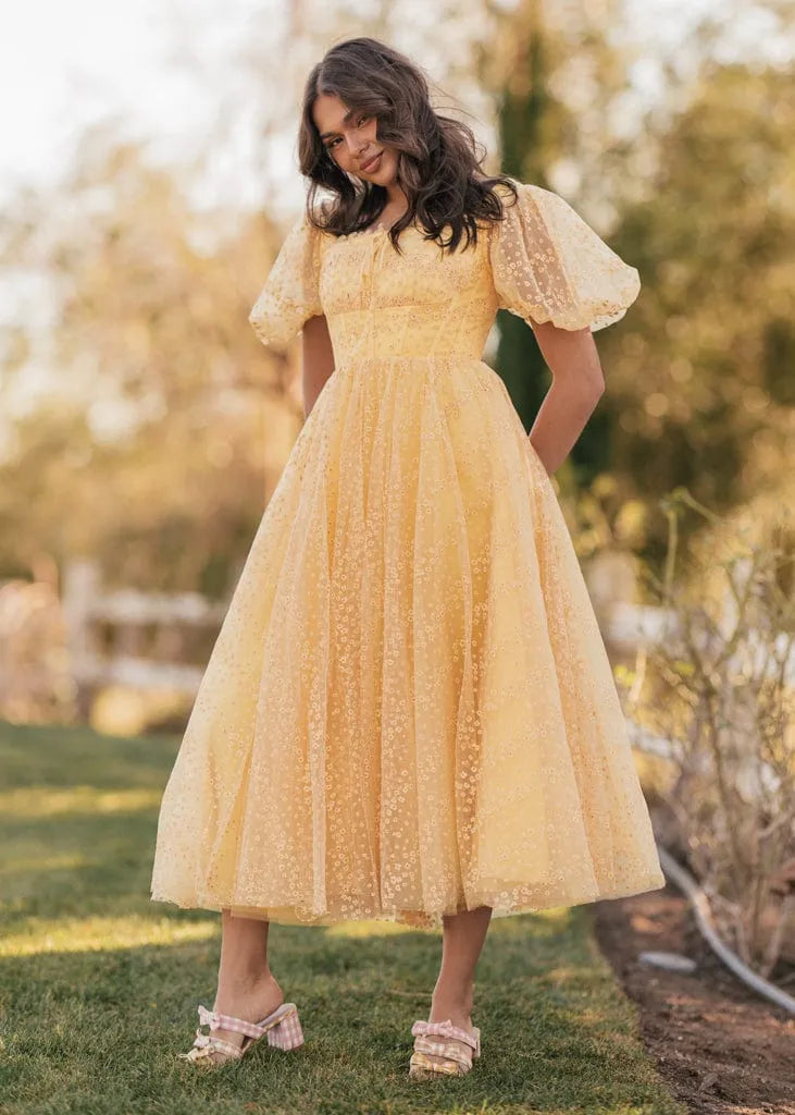 Everbloom Dress in Yellow