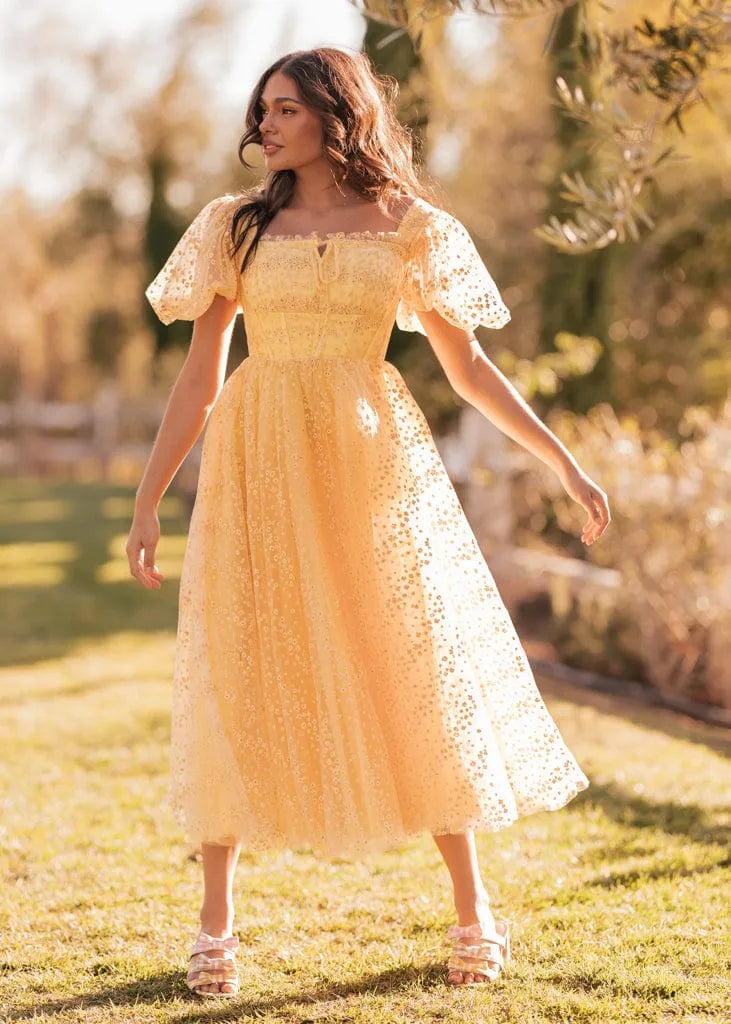 Everbloom Dress in Yellow