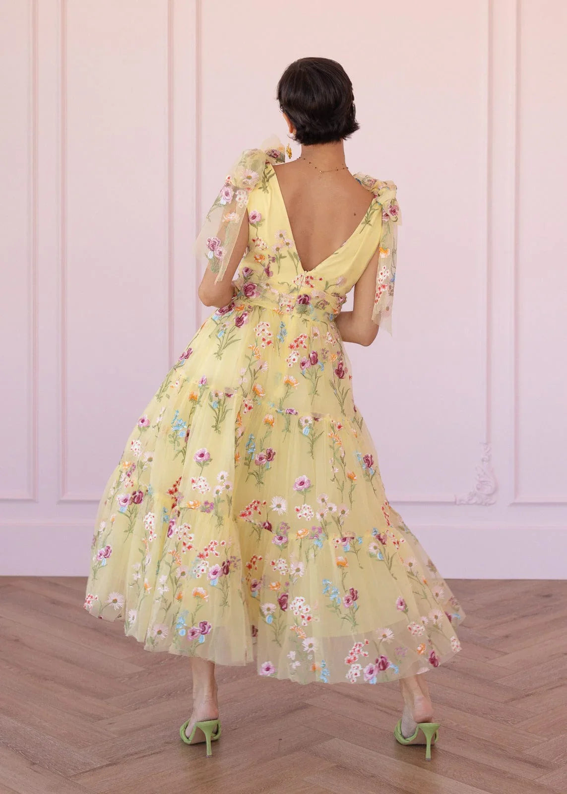 Margaret Midi Dress Yellow