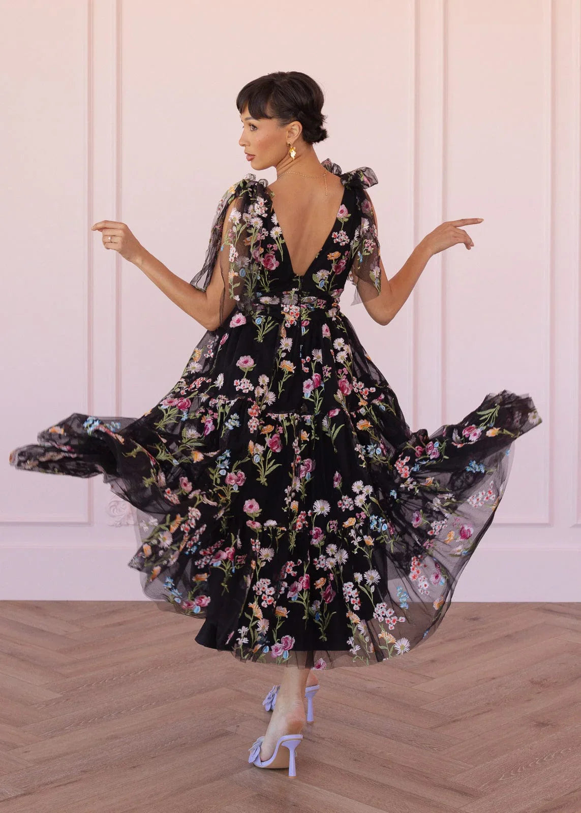 Margaret Midi Dress Black