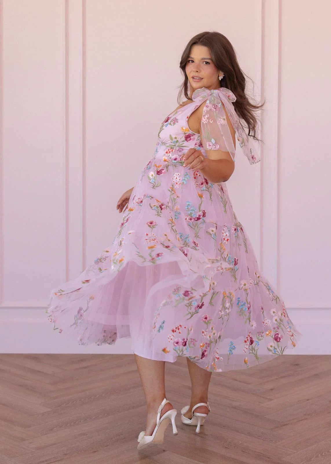 Margaret Midi Dress Pink